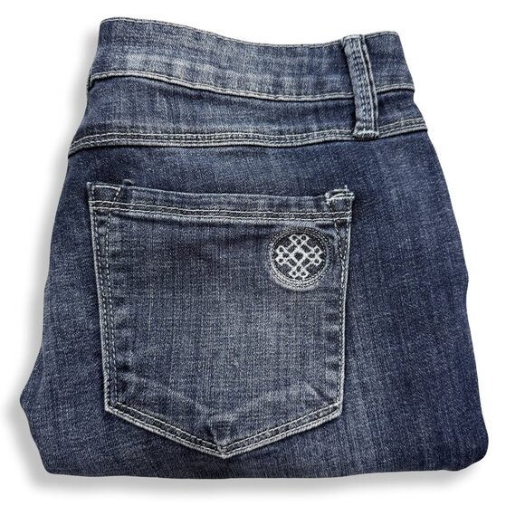 Laurie Felt Jeans Womens 6P Classic Boyfriend Stretch Blue Dark Wash Denim 29x27 - Picture 5 of 13